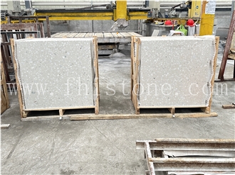 Venice Alabaster Large All White Chip Terrazzo Floor Tiles