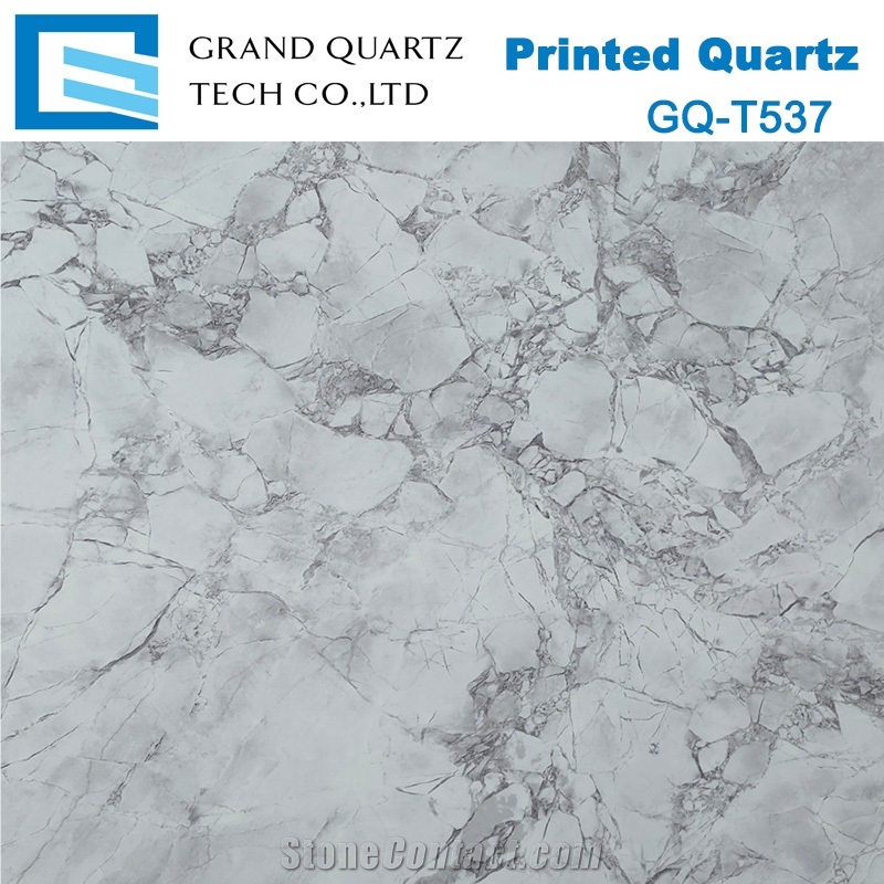 Luxury Printed Quartz Slabs For Kitchens, Bathrooms