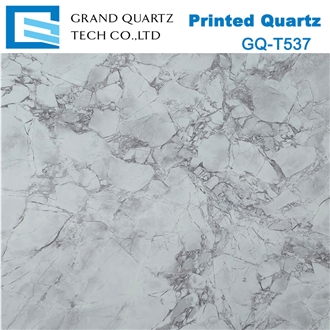 Luxury Printed Quartz Slabs For Kitchens, Bathrooms