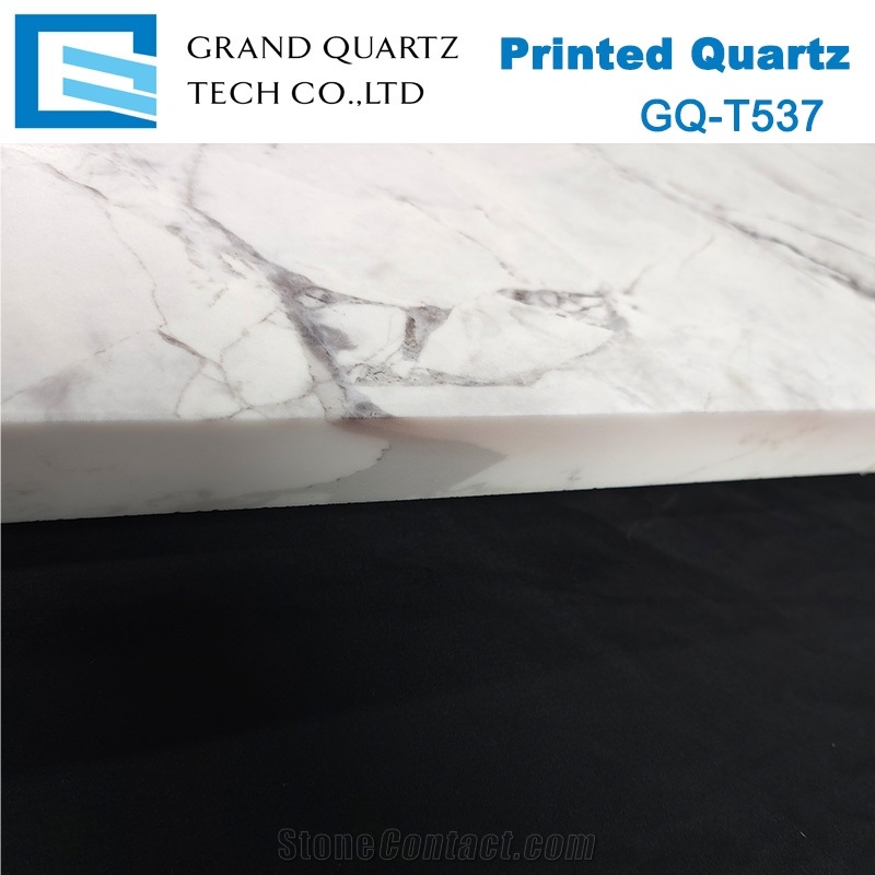 Luxury Printed Quartz Slabs For Kitchens, Bathrooms