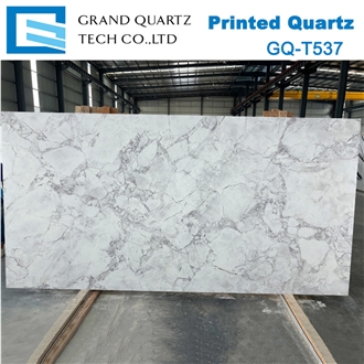 Luxury Printed Quartz Slabs For Kitchens, Bathrooms