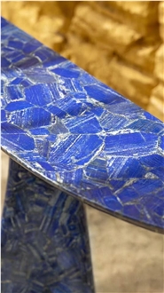 Blue Gemstone Console Commercial Table