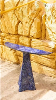 Blue Gemstone Console Commercial Table