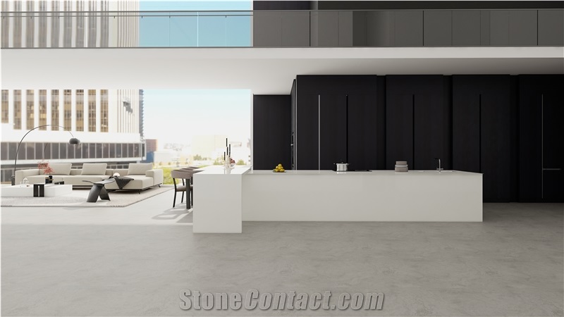 China Super White Glossy 20Mm 30Mm Quartz Slabs