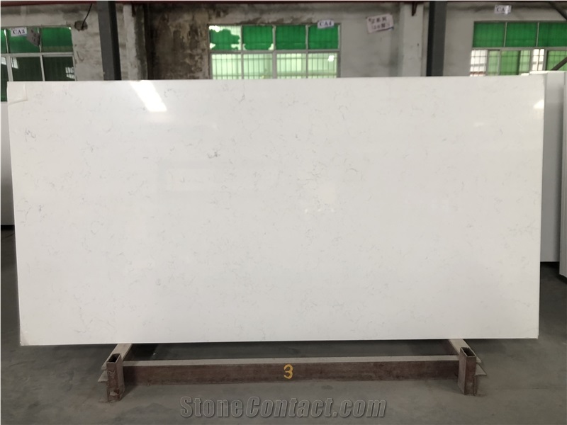 Chinese WHITE CARRARA Polished 20Mm 30Mm Solid Surface Slabs