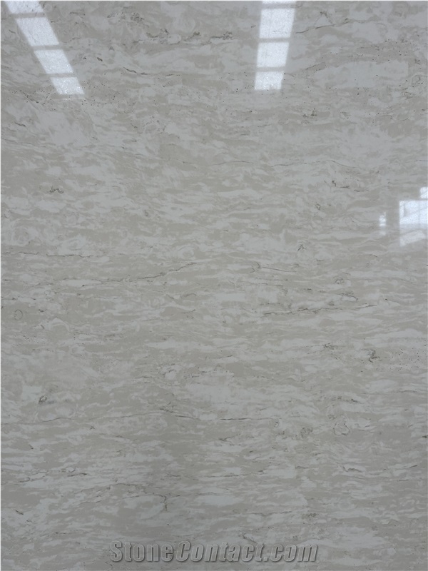 TRAVERTINO BEIGE Leather 12Mm Acrylic Stone Slabs