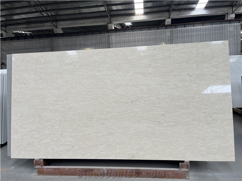 TRAVERTINO BEIGE Leather 20Mm 30Mm Artificial Stone Solid Surface Slabs