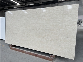 TRAVERTINO BEIGE Leather 20Mm 30Mm Artificial Stone Solid Surface Slabs