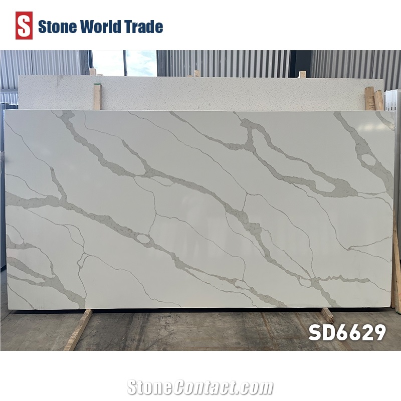 Calacatta Quartz Slabs 20 Mm