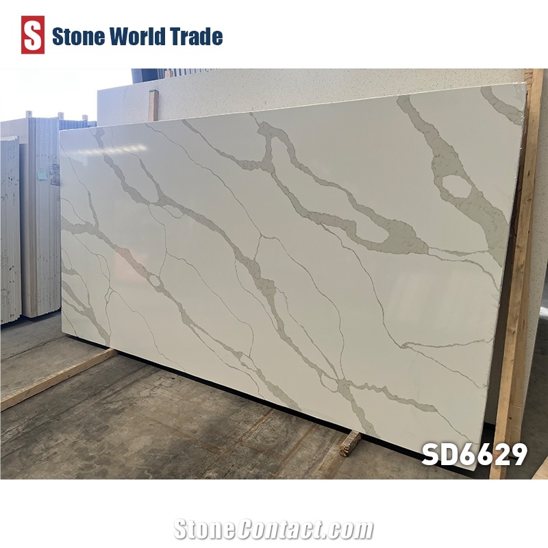 Calacatta Quartz Slabs 20 Mm