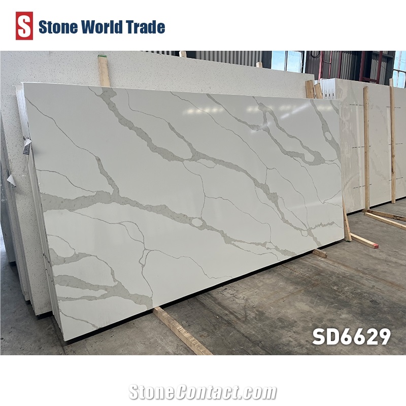 Calacatta Quartz Slabs 20 Mm