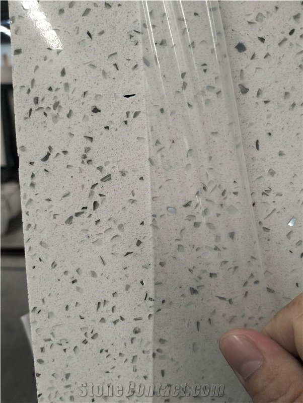 Crystal White Artificial Quartz Slabs
