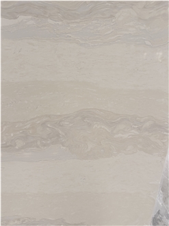 Beige Travertine Look Quartz Stone Artificial Stone Slabs