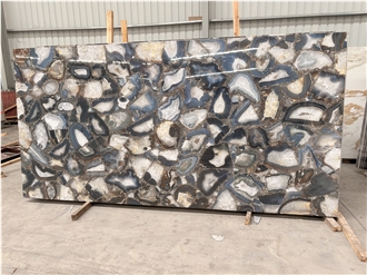 Blue Sapphire Semiprecious Stone Slabs