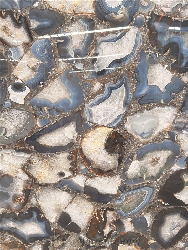 Blue Sapphire Semiprecious Stone Slabs