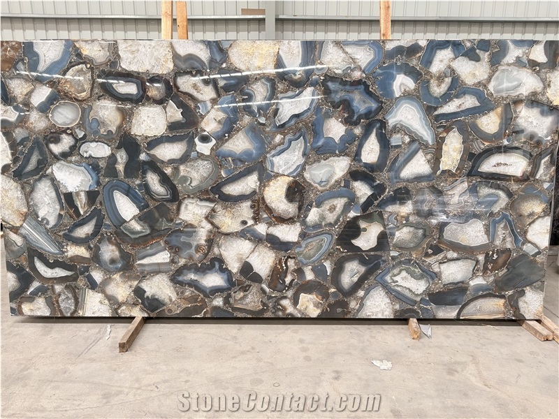 Blue Sapphire Semiprecious Stone Slabs