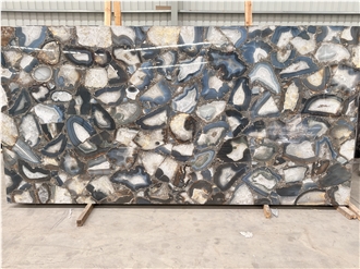 Blue Sapphire Semiprecious Stone Slabs