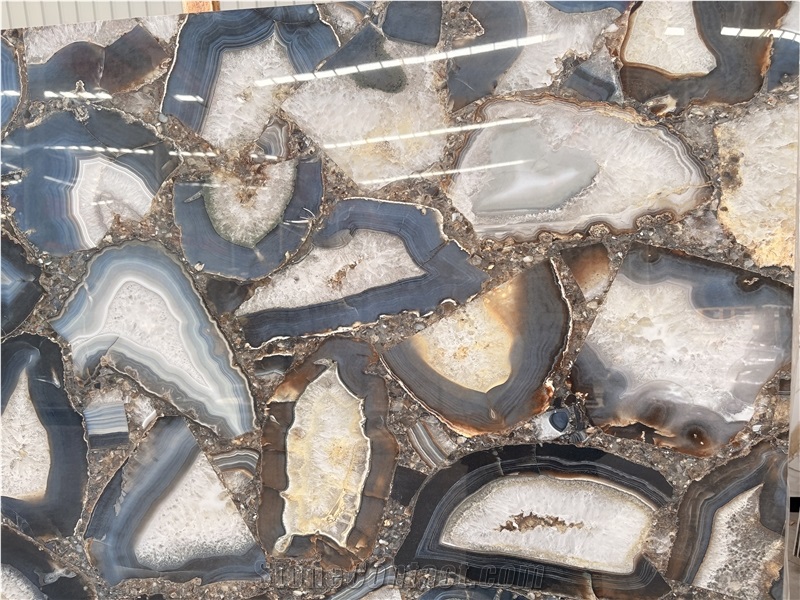 Blue Sapphire Semiprecious Stone Slabs