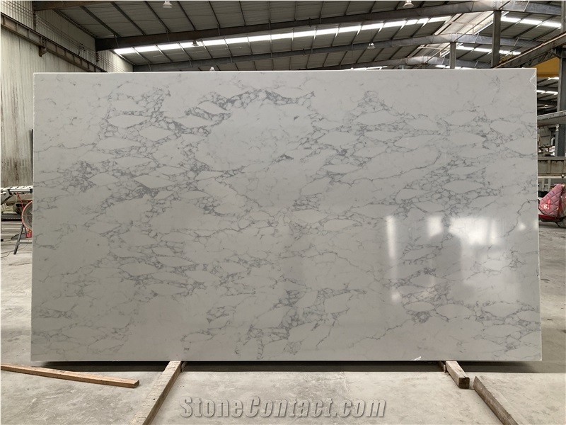 Calassic Engineered Calacatta Quartz Slabs Jumbo Size