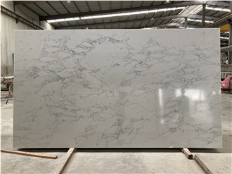 Calassic Engineered Calacatta Quartz Slabs Jumbo Size