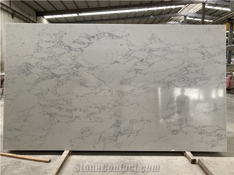 Calassic Engineered Calacatta Quartz Slabs Jumbo Size