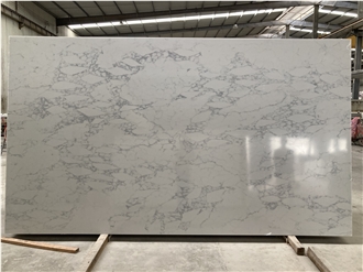 Calassic Engineered Calacatta Quartz Slabs Jumbo Size