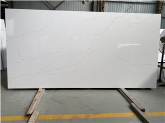Classic Calacatta Gold Quartz Stone   Artificial Calacatta