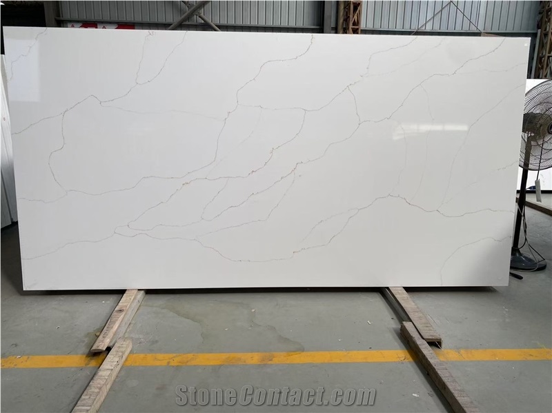 Classic Calacatta Gold Quartz Stone   Artificial Calacatta