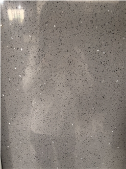 Grey Sparkle Quartz Slabs, Engineered Stone Tiles