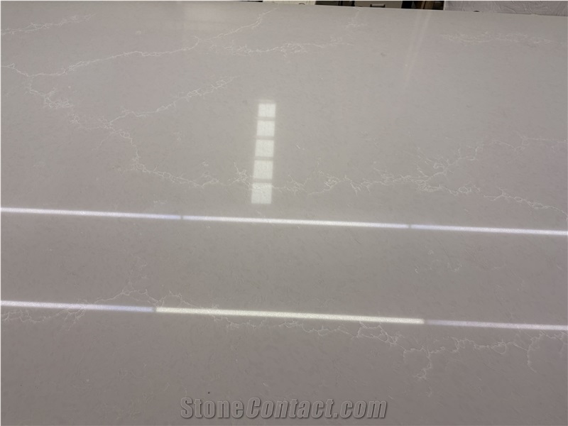 Ice White Quartz Engineered Stone Slabs