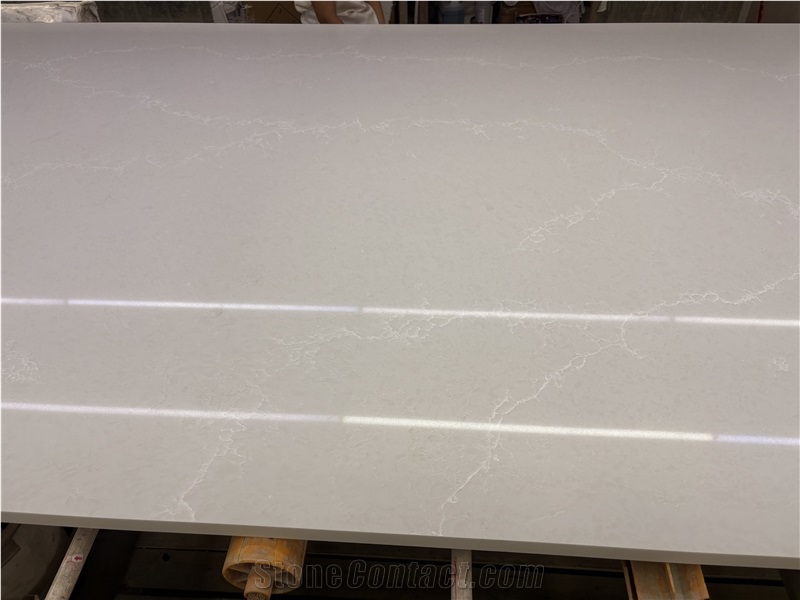 Ice White Quartz Engineered Stone Slabs