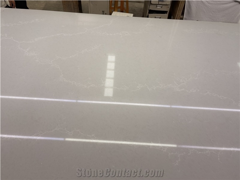 Ice White Quartz Engineered Stone Slabs