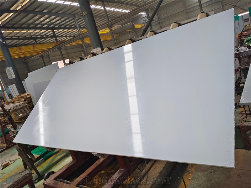 Microwhite Agglomeration Artificial Quartz Stone Slabs