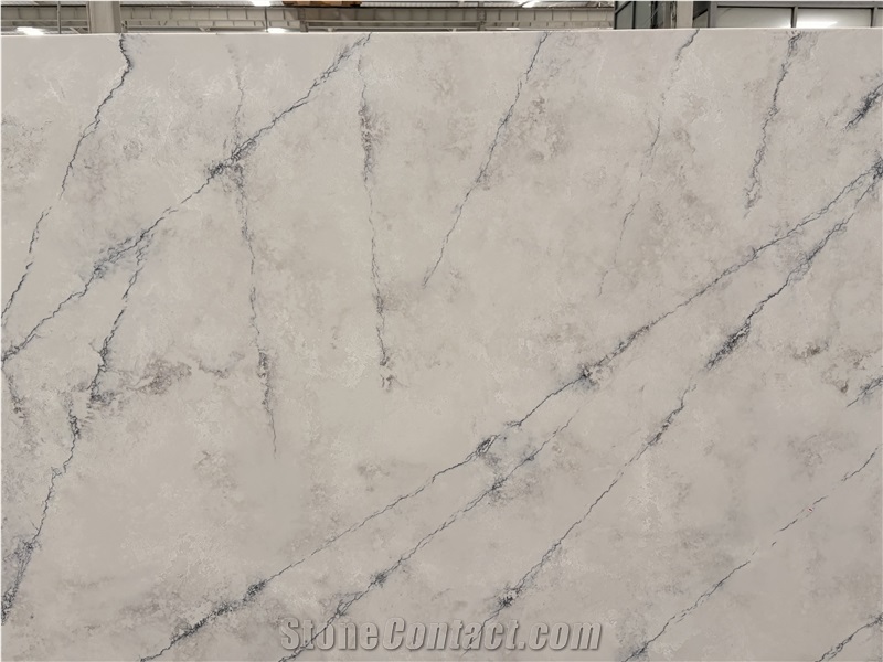 Premium Calacatta Quartz Slabs Engineered Marble Stone