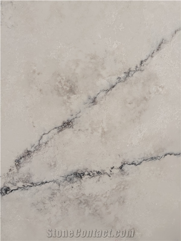 Premium Calacatta Quartz Slabs Engineered Marble Stone