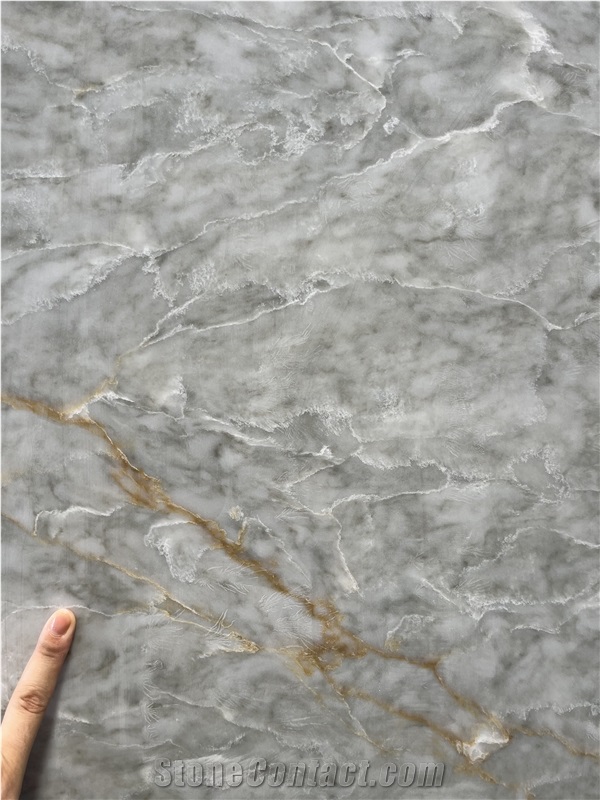 Translucent Calacatta Artificial Quartz Slabs