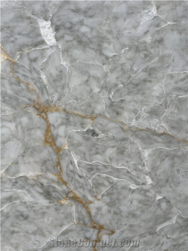 Translucent Calacatta Artificial Quartz Slabs