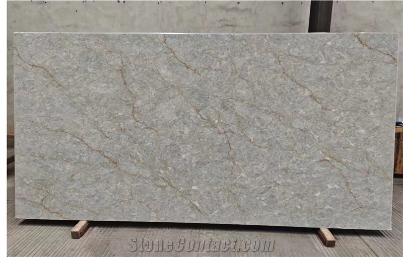 Translucent Calacatta Gold Quartz Slabs