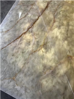 Translucent Calacatta Gold Quartz Slabs