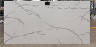 Various Calacatta Quartz Slabs Stocks Promotion
