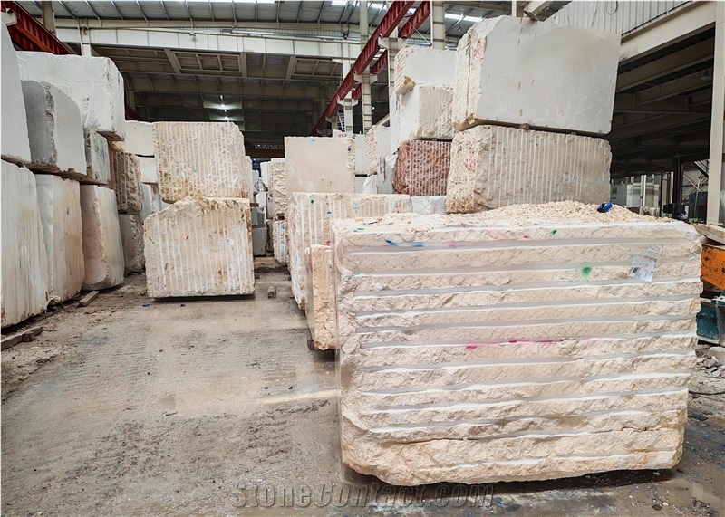 Crema Marfil Marble Blocks