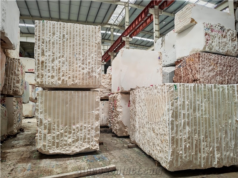 Crema Marfil Marble Blocks