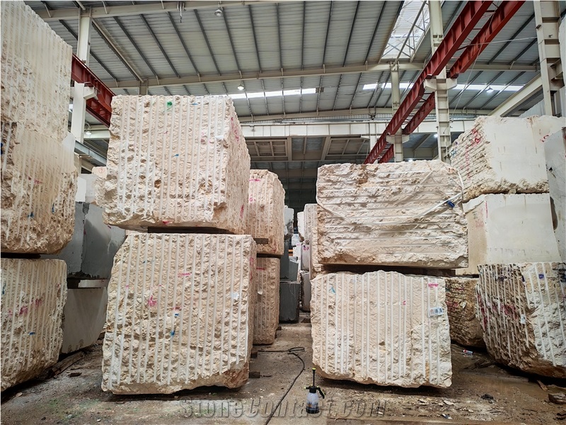 Crema Marfil Marble Blocks