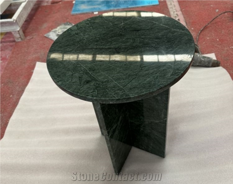 Verde Alpi Green Marble Side Table Living Room Design