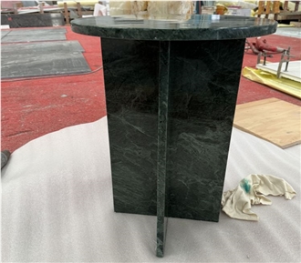Verde Alpi Green Marble Side Table Living Room Design