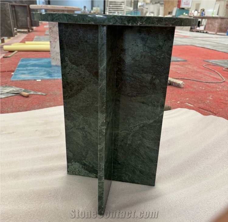 Verde Alpi Green Marble Side Table Living Room Design