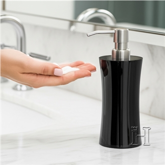 Elegant Jet Black Marble Bathroom Accessories