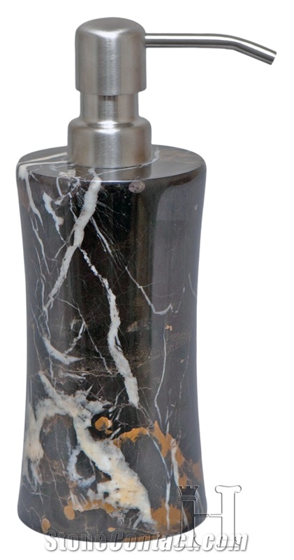 Luxury Black And Gold Marble Liquid Soap Dispenser