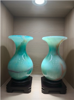 Blue Onyx Vase Home Decorative Vase