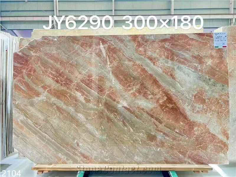 Breccia Oniciata Marble Slabs Aurora Brescia Red Pink Stone
